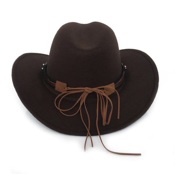 SQBB Western Cowboy Høj Hat Filthat Brun