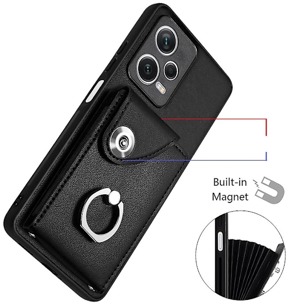Korttikotelopuhelin Kotelo Xiaomi Redmi Note 12 Pro+ 5G Globalille Black