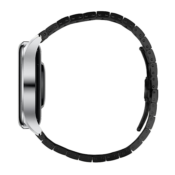 Remme for Garmin Forerunner 255 i rustfritt stål med spenne Black Silver