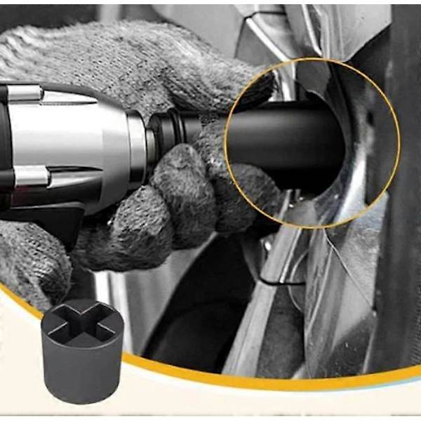 Jekk Socket Drill Adapter, Drill Adapter for Bil, Kraftig Arbeidsbesparende Verktøy Jack Sleeve