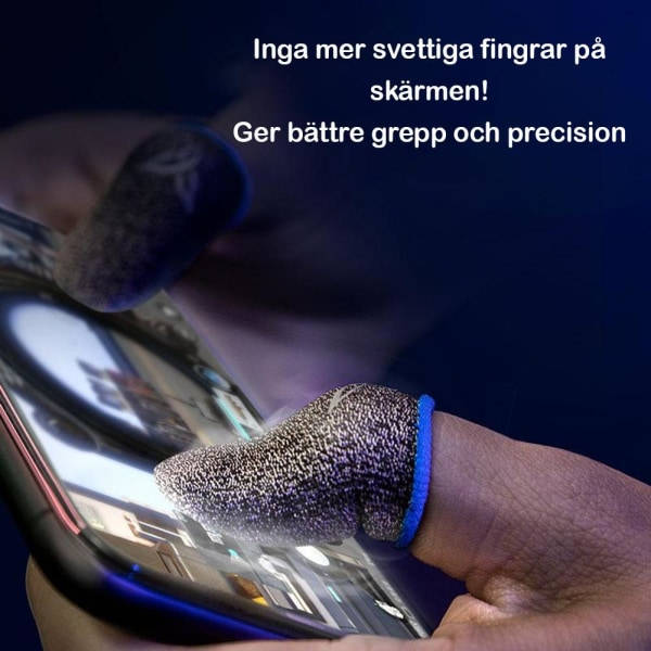 4-pack - Fingerskydd med touchfunktion - Mobilspel Svart