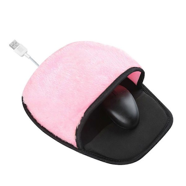 Opvarmet Musemåtte Håndvarmer USB Opvarmet Gaming Musemåtte Gave til Mænd Kvinder Pink