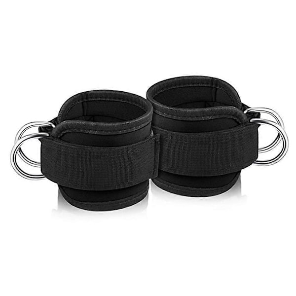 PIAO 1 Par Ankelfastgørelser til Kabelmaskine Kickbacks, Glute-træning, Underkropsøvelser - Justerbare Benstropper med Neoprenpolstring Black