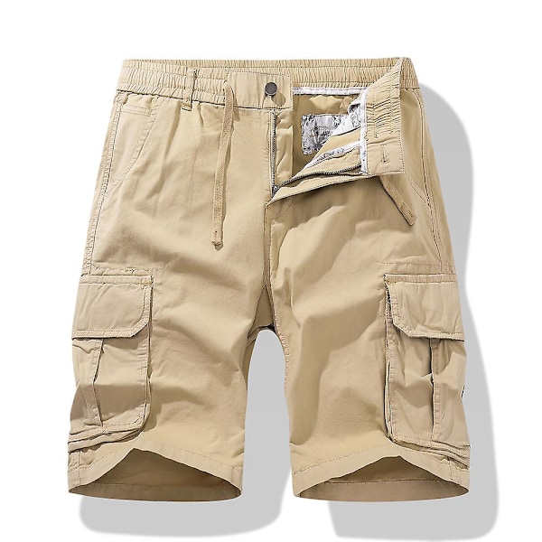 Shortsit Miehet Miesten Cargo-shortsit Plus-koko Joustava Vyötärö Kiristysnyöri Cargo-shortsit Kevyet Vetoketju Nappi Multi