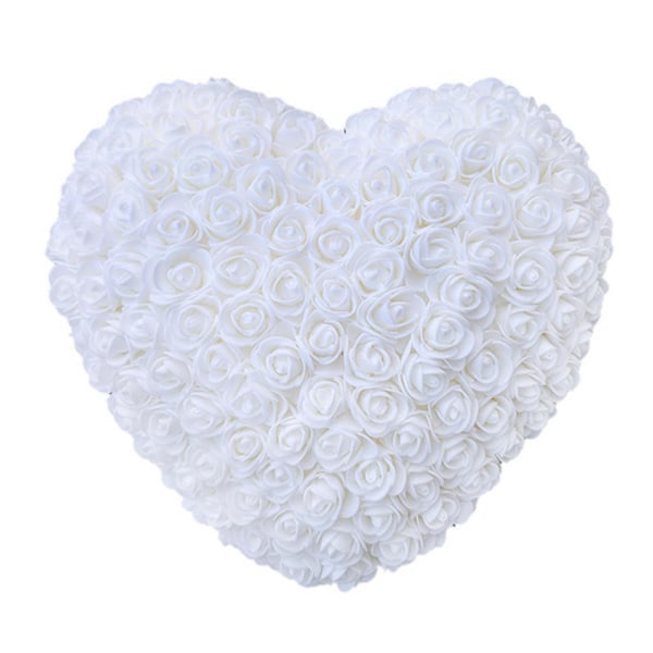 Rosor Alla hjärtans dag Present Kärleksfullt hjärta Festliga tillbehör Dekorationer Kvinnor Alla hjärtans present Kärlek Konserverade blommor White