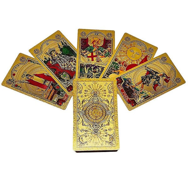 Nye Plast Rider Varmstempling Gullfolie Tarot Utsøkt Brettspill Spådomskort For Samling Interspace pink