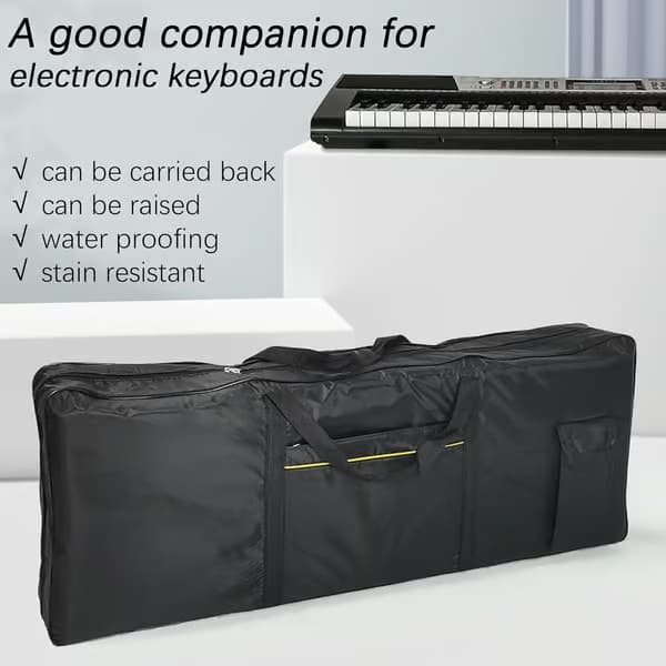 61-tangenters keyboardtaske, 420D Oxford Universal Taske til Bærbart Keyboard og Musiktilbehør