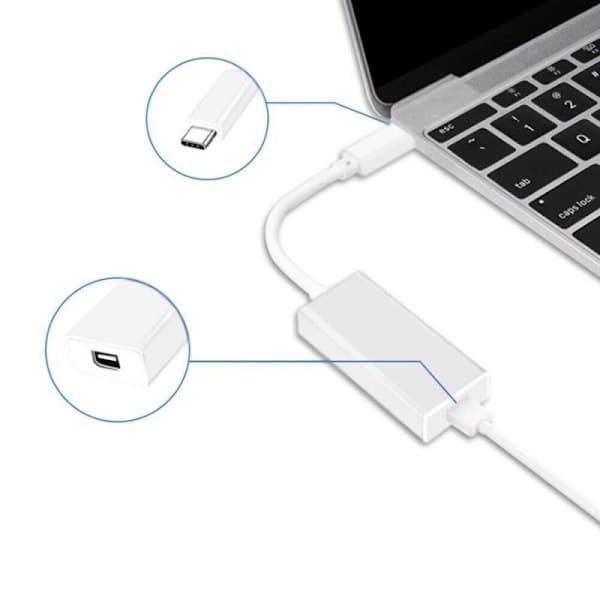 Thunderbolt 3 USB-C - Thunderbolt 2 -sovitin MacBook Prolle ja iMacille