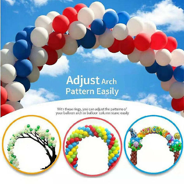 50/100 st Ballongfästen Båge Ballongklämmor Ringar Koppling 50pcs