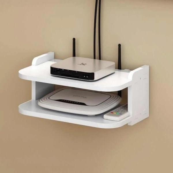 WIFI Router TV Box Hylde Vægmontering 2-tiers box mount