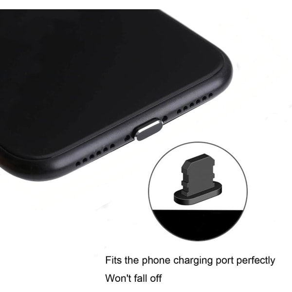 6 dammkontakter för iphone14ProMax (svart)