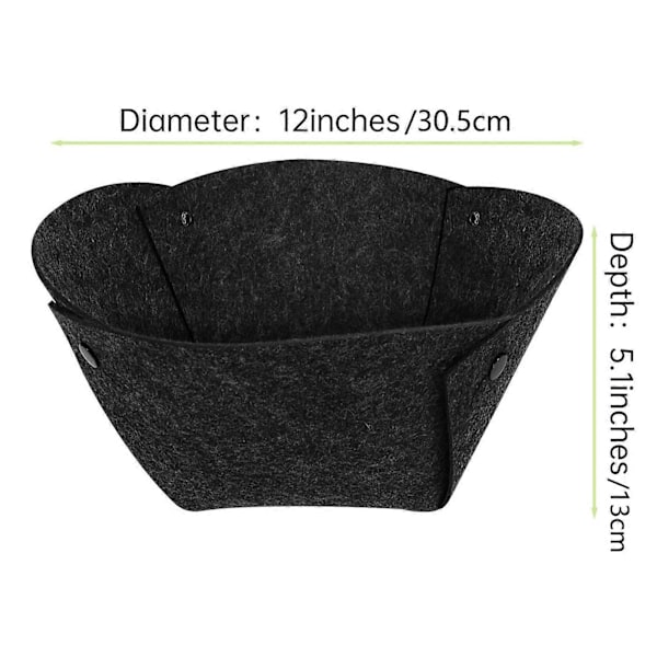 4 stk Runde Filt Plantekurv Liner Hengekurv Linere Forhindrer Fuglereder Stabil Pustende Kokos Liner Alternativ for Hagevegg Blomst 14Inch