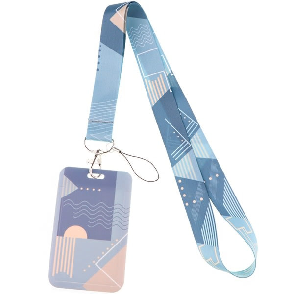 Enkle nøkkelringer Nøkkelring DIY Mobiltelefon Halsbånd Lanyard ID B Regnbue A6