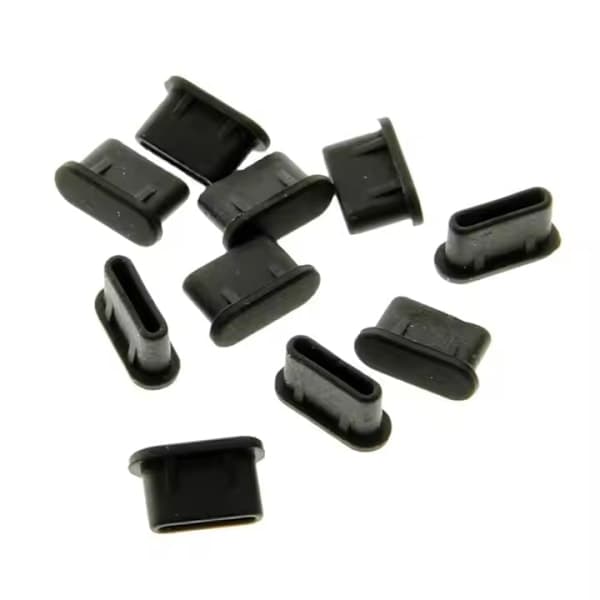 10-pack dammskydd för USB-C – Skydda din USB-C-port Svart