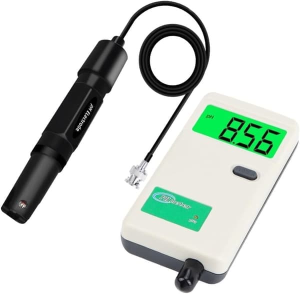 Digital pH-måler med baggrundsbelyst display og udskiftelige elektroder til vand, hydroponics, akvarier og pools