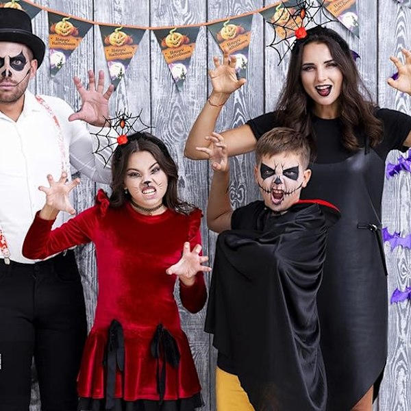 Punainen Halloween-hämähäkinseitistä hiusnauha cosplay-naamioitu hämähäkkipannan