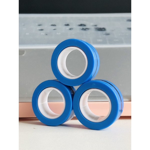 3-delt sæt magnetisk ring dekompressionslegetøj, lindrer stress og angst, fingerpuslespil dekompressionslegetøj