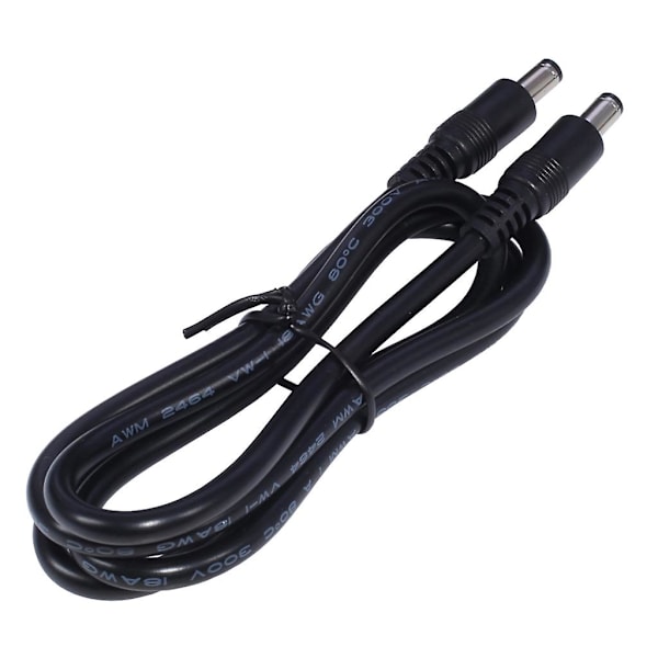18AWG DC5.5mm x 2.1mm Uros-uros Pistokejohto Virtalähdeadapterin Johto 2m