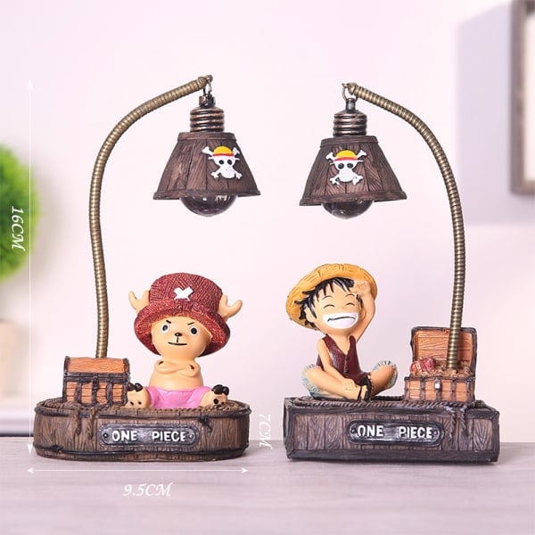 One piece modell lampe harpiks japansk anime statue borddekorasjon med stearinlys Monkey D Luffy Monkey D Luffy