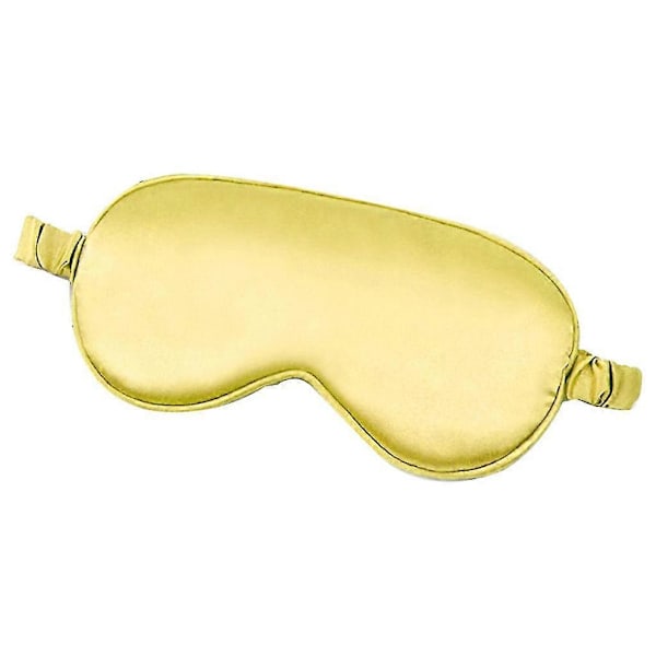 Unisex Sovemaske Blokerer Lys Silke Hvile Afslapning Søvnhjælp Maske Blindfold Gold