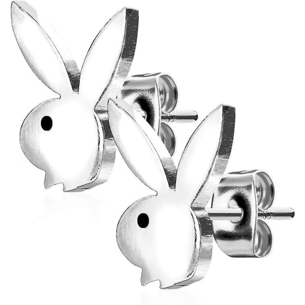 Kirurgisk stål Playboy Bunny Stud øredobber