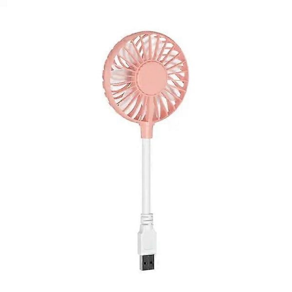 Drivna Handfläktar Kreativ Kontors Sommarkylfläkt Portabel USB-ingång Fläkt Justerbar Minifläkt Borstlös Tyst Fläkt Laptop för Hem Sovsal Utomhus pink