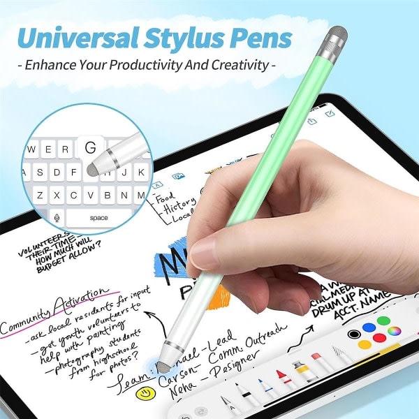 2 stk Universal Stylus Touch-penner, høysensitive fiberspisser, egnet for / nettbrett og alle berøringsskjermer-a (FMY)