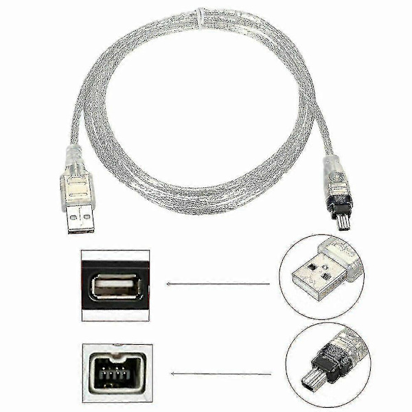 Til Mini DV MiniDV USB-datakabel FireWire IEEE 1394 HDV-videokamera til redigering af PC-xdd