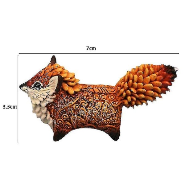 Søt Mini Totem Fox Leker Håndverk Ornament Hjem Skrivebord Dekorasjoner Gaver