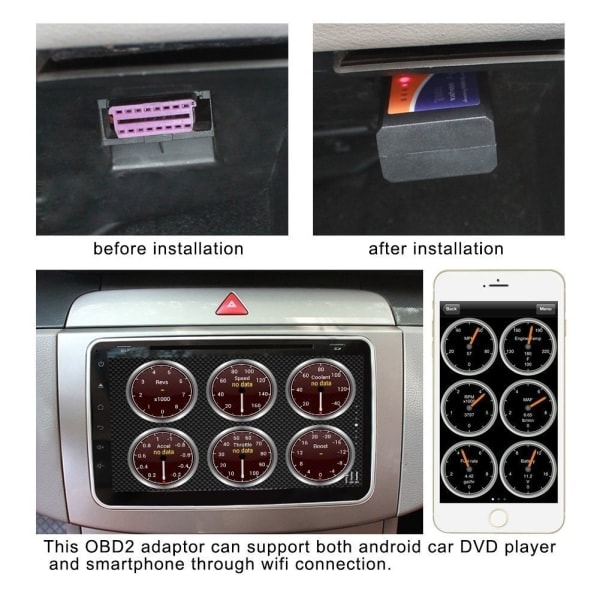 INF OBD II Felkodsläsare iOS/Apple/Android - WiFi