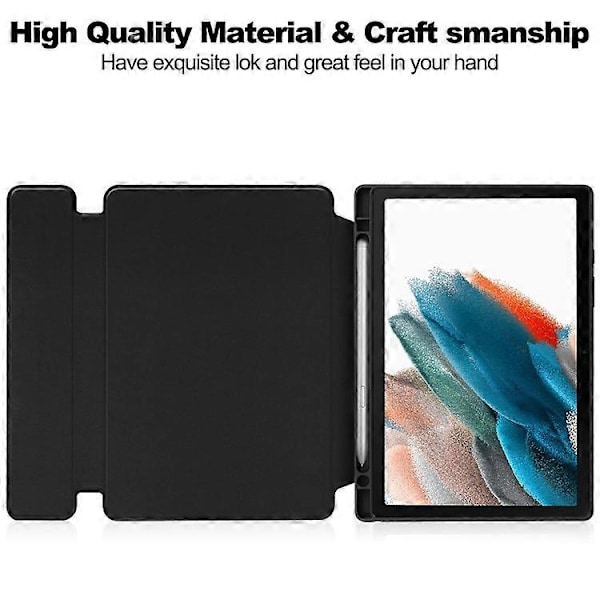 Kompatibelt Skal med Bluetooth-tangentbord för Samsung Galaxy Tab A8 10.5 (2021) / (2022) Roterande Ställ Surfplatta Fodral Black