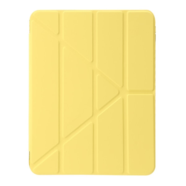 Origami Tri-Fold Stativtablettfodral för iPad 10.9 (2022), PU-läder + Transparent Akryl Case Yellow iPad 10.9 (2022)