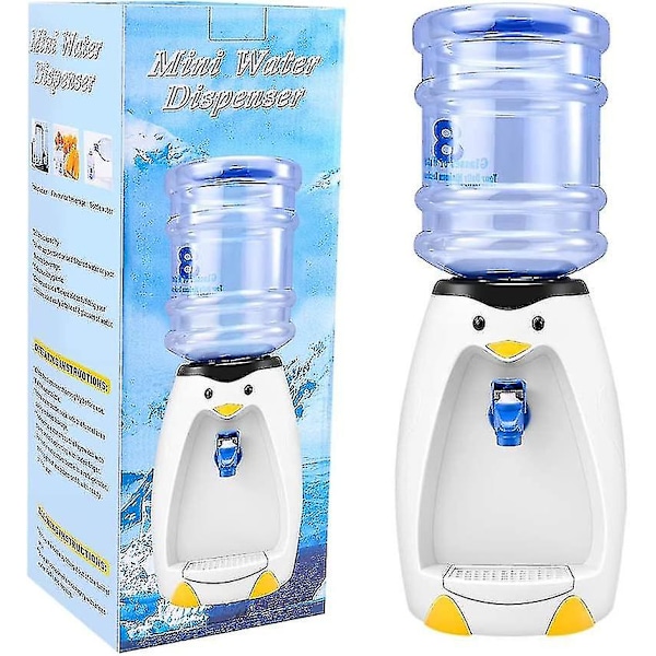 2,5l Mini Söt Pingvin Vattenkylare med Vattenhink Dricker 8 Glas Vatten för Studenthem, Kontor, Present, Hög Kvalitet