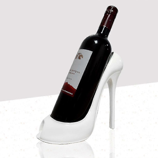 Højhælede Sko Vin Flaskeholder Stilfuld Vinreol Gavekurv Tilbehør Hjem White