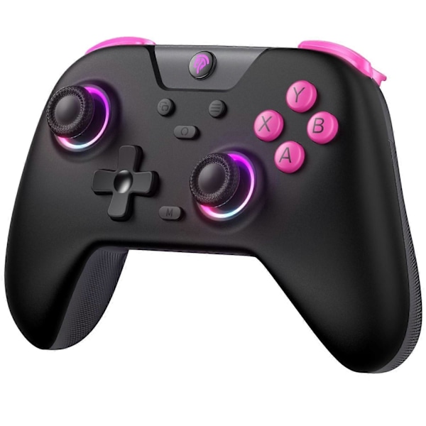 X05 2.4g Trådlös Gaming Kontroller för PC/Steam/iPhone/Android/Switch - Bluetooth Kontroller Gamepad med Hall Effect, RGB-ljus och Turbo, Anti-Dri