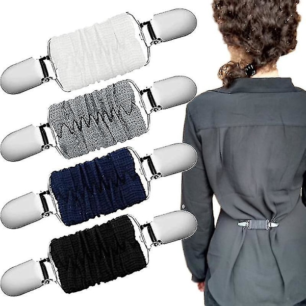 Nya Klänningsklämmor Set Elastiska Klämmor för att Strama åt Klänning Cardigan Krageklämmor Skjortklämmor Zekai red