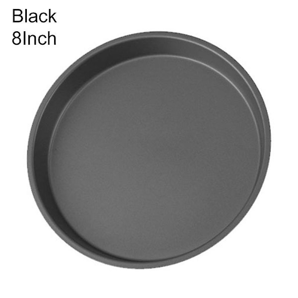 Lämpökestävä Pizza-astia Tarttumaton Hiiliteräs Kulumiskestävä Laaja Käyttölämpölevy Kotiin Black 8Inch
