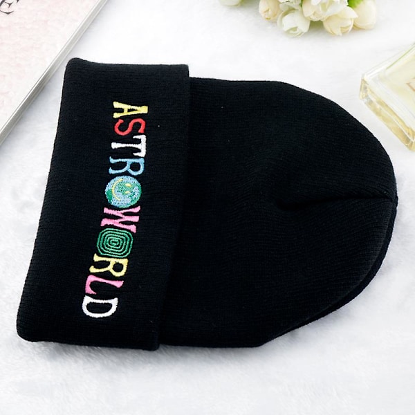 Travi$ Scott Neulohattu Uusi Astroworld Beanie-Korkki Astroworld S white red letter