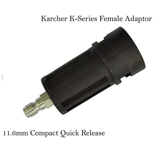 Værktøjs højtryksrenseradaptere 11,6 mm Kompakt hurtigudløserstik hun Q/R-konverteringsadapter Passer til Karcher K-serien