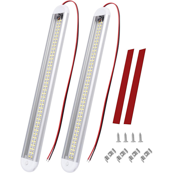 LED-innerbelysning för husbil, 120 lysdioder, LED-list, universell innerbelysning för husbilskök, kallvitt 2pcs