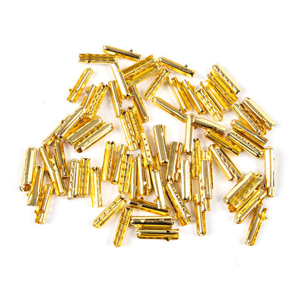 50 stk. snørebåndshoveder Aglets DIY snørebåndsreparations snørebåndsspidser guld