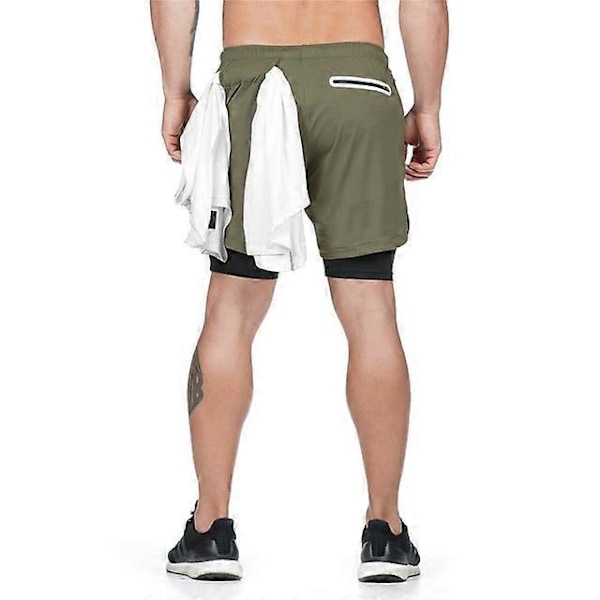Løpeshorts for menn, sportsshorts for menn green L