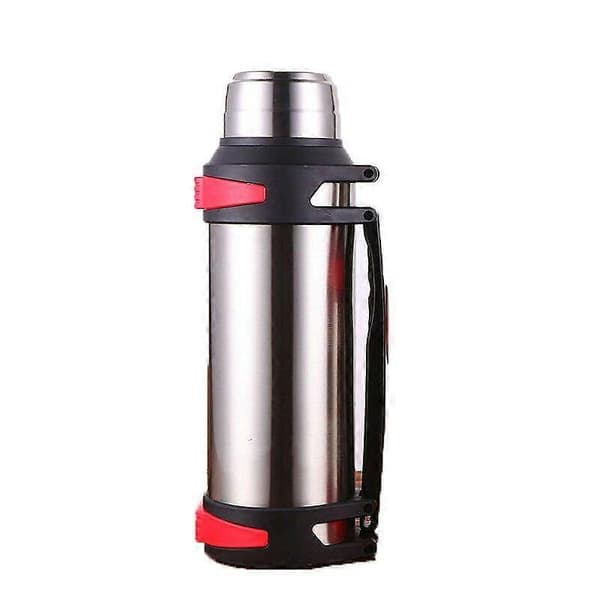 1200-3000ML Stor Termosflaske Vakuumflasker Rustfritt Stål Isolert Vann Termisk Kopp Med Stropp 48 Timers Isolasjon silver 3000ml