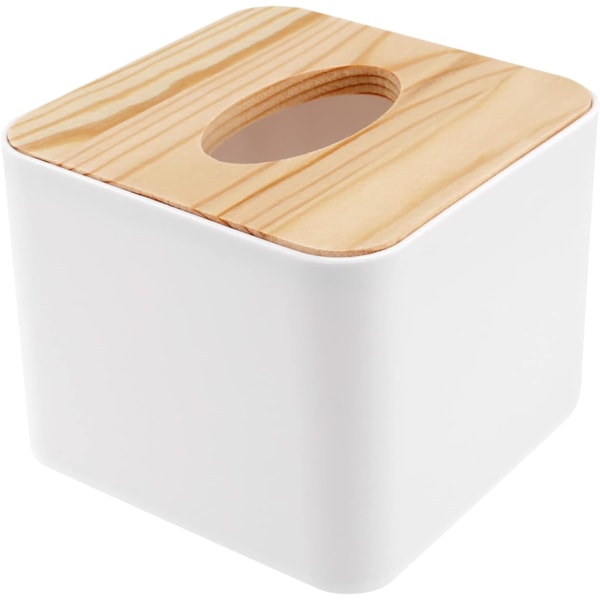 Fyrkantig servettlåda med trälock Hushåll Avtagbar Mini trä servettlåda