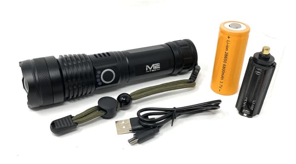 Taskulamppu LED Sotilaallinen Taktiikka USB Latautuva
