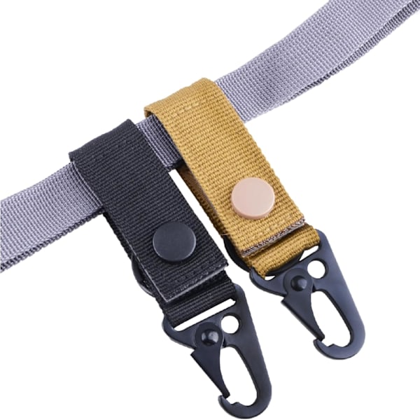 Taktisk hengebelte webbing karabinkrok spenne stropp nylon snapkrok klips, nøkkelring nøkkelholder ring taktisk ryggsekk klips