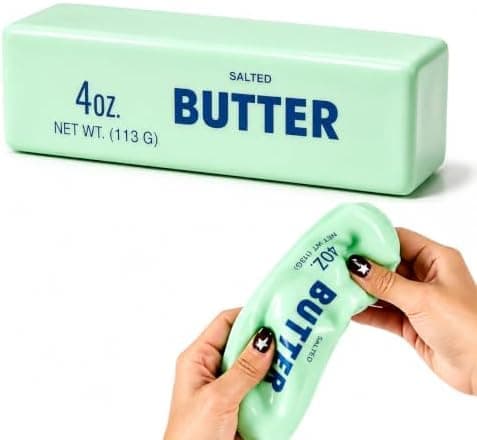Krämig Smör Squishy ASMR Pärlfylld Realistisk Mat Stressboll Smör Butter-green