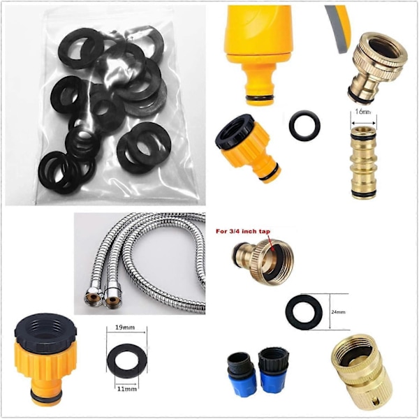 Plastik 3/4'' og 1/2'' BSP 2i1 Slangehane Tud Gevind Flow Hane Konnektor Gevind Hane Adapter