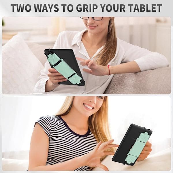 2-pack säkerhetshandrem för 6-8\" Kindle e-läsare Fire Tablet-Kindle/Kobo/Voyaga/Lenovo/Sony E-boksplatta, högelastisk mångsidig handrem
