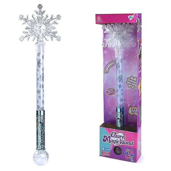 Snowflake Luminous Magical Wand Stick Glowing Magical Wand